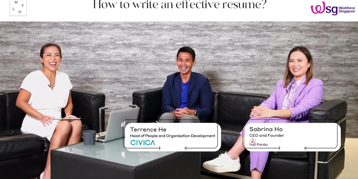 Workforce Singapore (WSG) X HTS: How To Write An Effective Resume